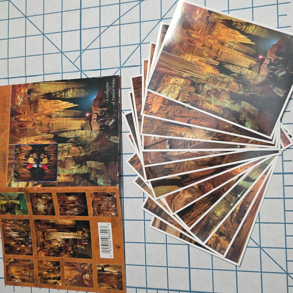 Luray Caverns Virginia Print Collection - Set Of 12 Post Card Prints NIP‎